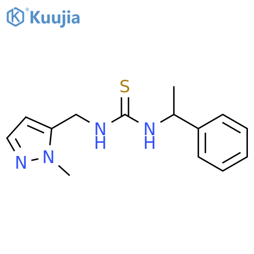 1-(2-Methyl-2H-pyrazol-3-ylmethyl)-3-(1-phenyl-ethyl)-thiourea structure