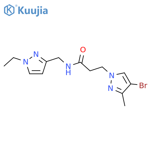 <br>3-(4-Bromo-3-methyl-pyrazol-1-yl)-N-(1-ethyl-1H-pyrazol-3-ylmethyl)-propion amide structure