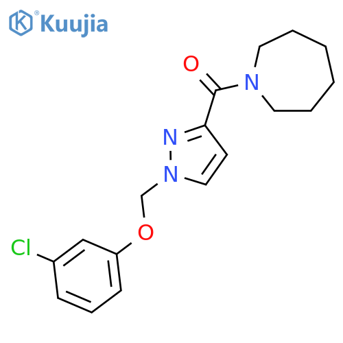 1-({1-[(3-chlorophenoxy)methyl]-1H-pyrazol-3-yl}carbonyl)azepane structure