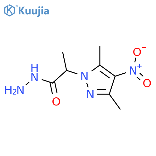 2-(3,5-Dimethyl-4-nitro-1H-pyrazol-1-yl)propanohydrazide structure