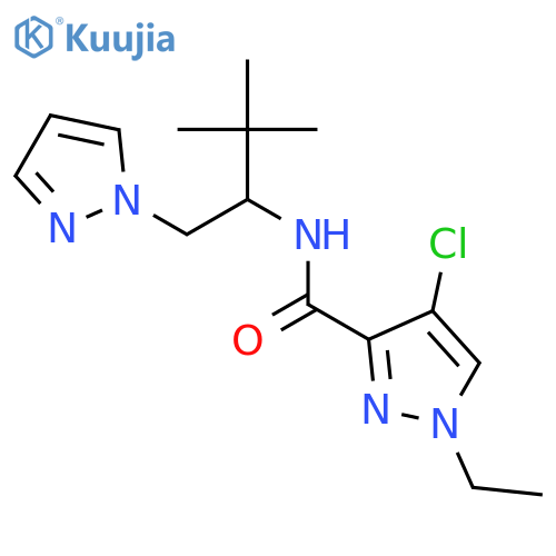 <br>4-Chloro-1-ethyl-1H-pyrazole-3-carboxylic acid (2,2-dimethyl-1-pyrazol-1-yl methyl-propyl)-amide structure