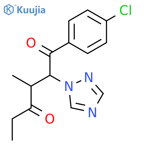 1,4-Hexanedione, 1-(4-chlorophenyl)-3-methyl-2-(1H-1,2,4-triazol-1-yl)- structure