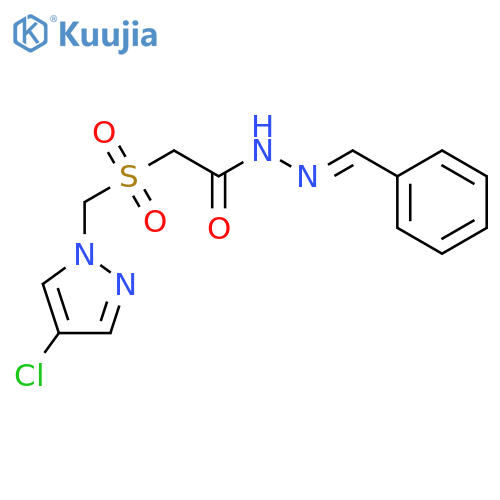(4-Chloro-pyrazol-1-ylmethanesulfonyl)-acetic acid benzylidene-hydrazide structure
