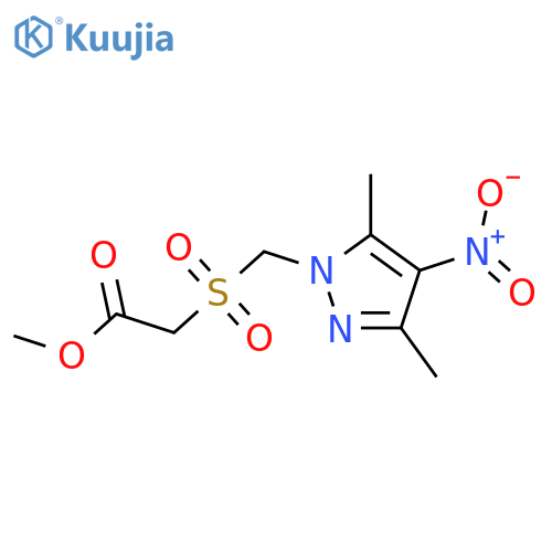 (3,5-Dimethyl-4-nitro-pyrazol-1-ylmethanesulfonyl)-acetic acid methyl ester structure