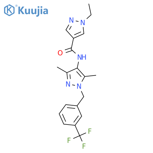 <br>N-{3,5-dimethyl-1-[3-(trifluoromethyl)benzyl]-1H-pyrazol-4-yl}-1-ethyl-1H-p yrazole-4-carboxamide structure