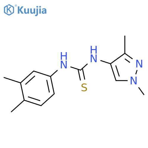 1-(3,4-Dimethyl-phenyl)-3-(1,3-dimethyl-1H-pyrazol-4-yl)-thiourea structure