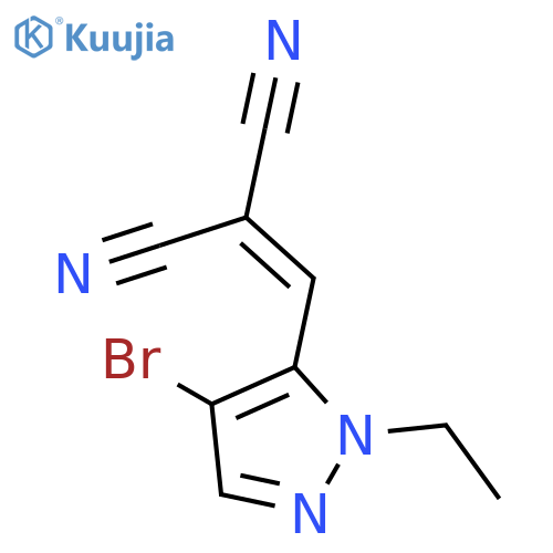 2-(4-Bromo-2-ethyl-2H-pyrazol-3-ylmethylene)-malononitrile structure