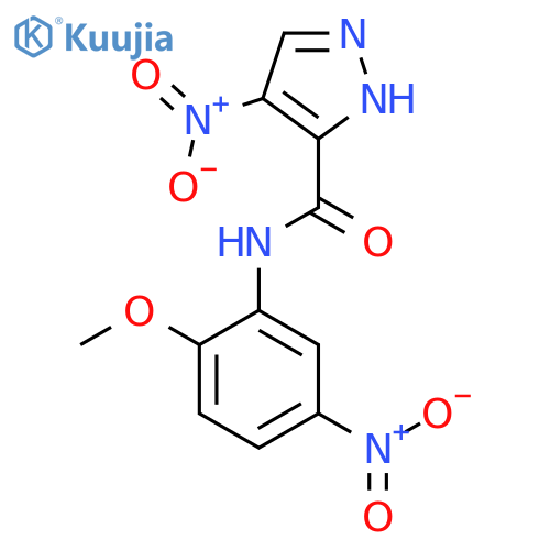 4-Nitro-1H-pyrazole-3-carboxylic acid (2-methoxy-5-nitro-phenyl)-amide structure