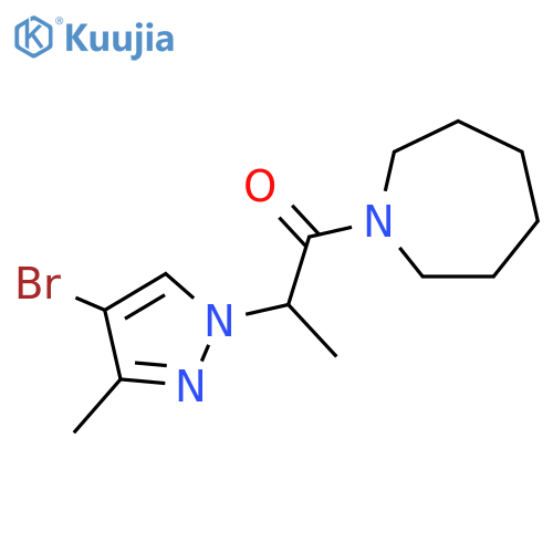 1-Azepan-1-yl-2-(4-bromo-3-methyl-pyrazol-1-yl)-propan-1-one structure