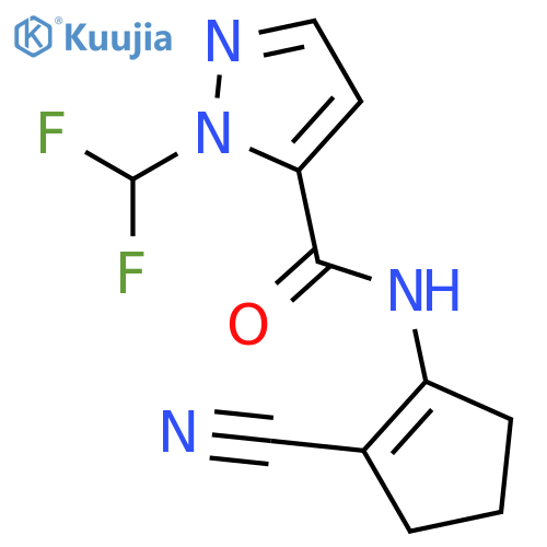 <br>2-Difluoromethyl-2H-pyrazole-3-carboxylic acid (2-cyano-cyclopent-1-enyl)-a mide structure