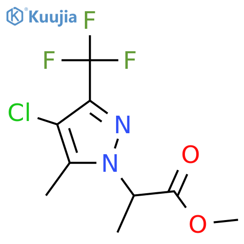methyl 2-4-chloro-5-methyl-3-(trifluoromethyl)-1H-pyrazol-1-ylpropanoate structure