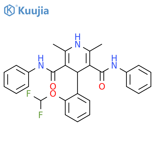 3,5-Pyridinedicarboxamide,4-[2-(difluoromethoxy)phenyl]-1,4-dihydro-2,6-dimethyl-N3,N5-diphenyl- structure