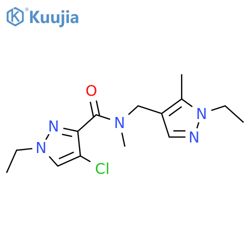 <br>4-Chloro-1-ethyl-1H-pyrazole-3-carboxylic acid (1-ethyl-5-methyl-1H-pyrazol -4-ylmethyl)-methyl-amide structure