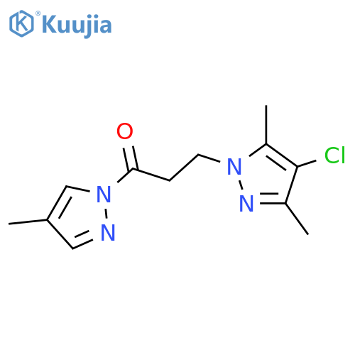 <br>3-(4-Chloro-3,5-dimethyl-pyrazol-1-yl)-1-(4-methyl-pyrazol-1-yl)-propan-1-o ne structure
