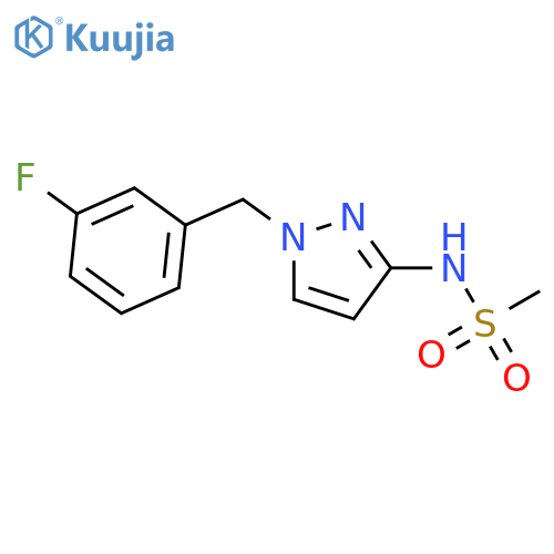 N-[1-(3-Fluoro-benzyl)-1H-pyrazol-3-yl]-methanesulfonamide structure