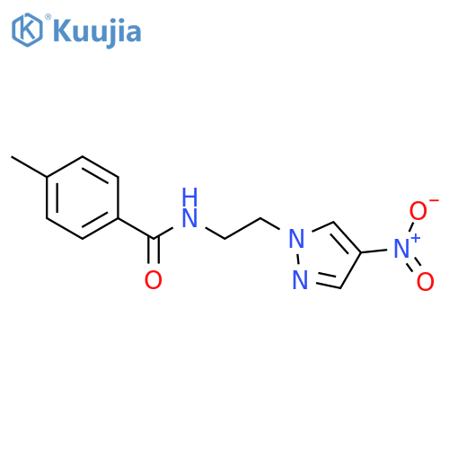 4-Methyl-N-[2-(4-nitro-pyrazol-1-yl)-ethyl]-benzamide structure