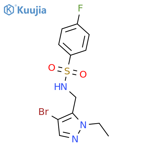 N-(4-Bromo-2-ethyl-2H-pyrazol-3-ylmethyl)-4-fluoro-benzenesulfonamide structure