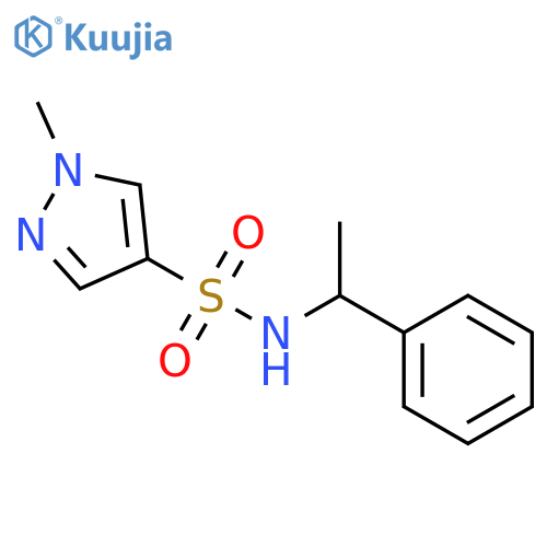 1-Methyl-1H-pyrazole-4-sulfonic acid (1-phenyl-ethyl)-amide structure