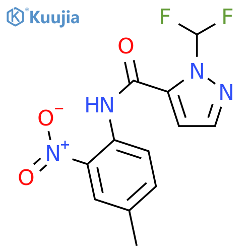 1-(difluoromethyl)-N-(4-methyl-2-nitrophenyl)-1H-pyrazole-5-carboxamide structure