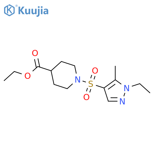 <br>1-(1-Ethyl-5-methyl-1H-pyrazole-4-sulfonyl)-piperidine-4-carboxylic acid et hyl ester structure