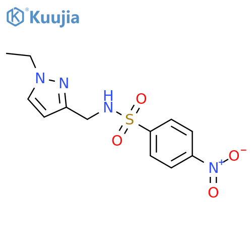 N-(1-Ethyl-1H-pyrazol-3-ylmethyl)-4-nitro-benzenesulfonamide structure
