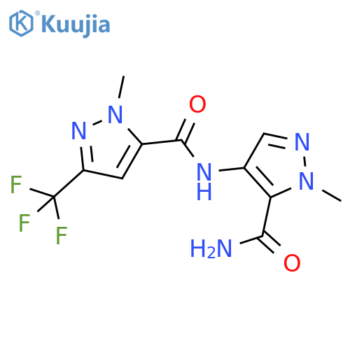 <br>N-(5-carbamoyl-1-methyl-1H-pyrazol-4-yl)-1-methyl-3-(trifluoromethyl)-1H-py razole-5-carboxamide structure