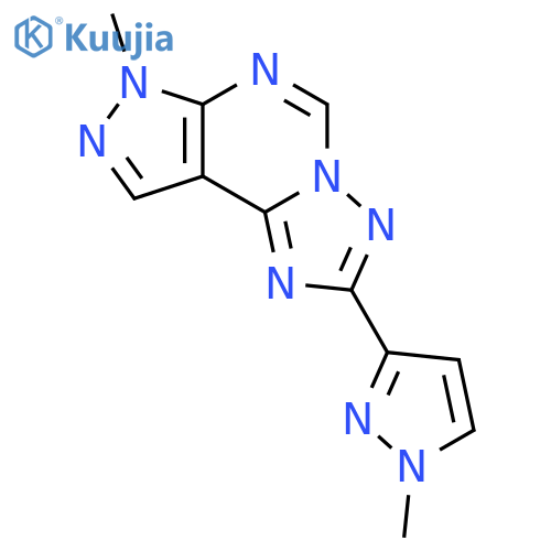<br>7-Methyl-2-(1-methyl-1H-pyrazol-3-yl)-7H-pyrazolo[4,3-e][1,2,4]triazolo[1,5 -c]pyrimidine structure