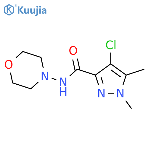 4-Chloro-1,5-dimethyl-1H-pyrazole-3-carboxylic acid morpholin-4-ylamide structure