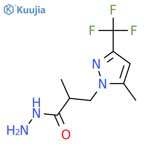 2-methyl-3-5-methyl-3-(trifluoromethyl)-1H-pyrazol-1-ylpropanehydrazide structure