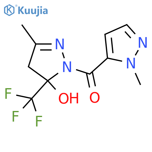 <br>(5-Hydroxy-3-methyl-5-trifluoromethyl-4,5-dihydro-pyrazol-1-yl)-(2-methyl-2 H-pyrazol-3-yl)-methanone structure