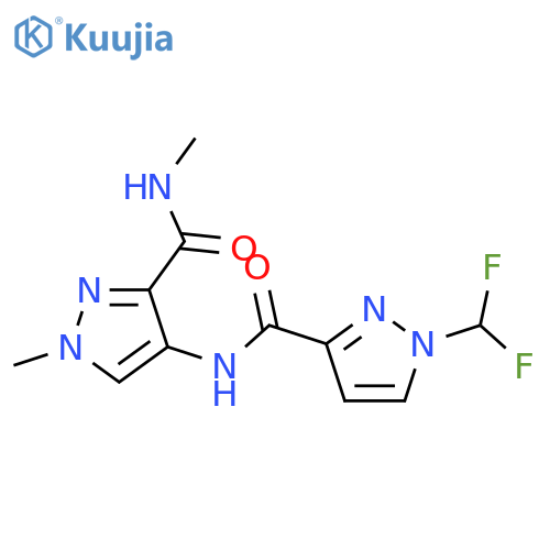 <br>4-({[1-(difluoromethyl)-1H-pyrazol-3-yl]carbonyl}amino)-N,1-dimethyl-1H-pyr azole-3-carboxamide structure