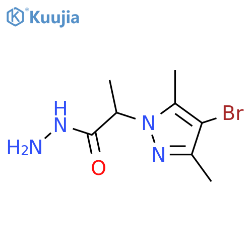 2-(4-Bromo-3,5-dimethyl-1H-pyrazol-1-yl)propanehydrazide structure