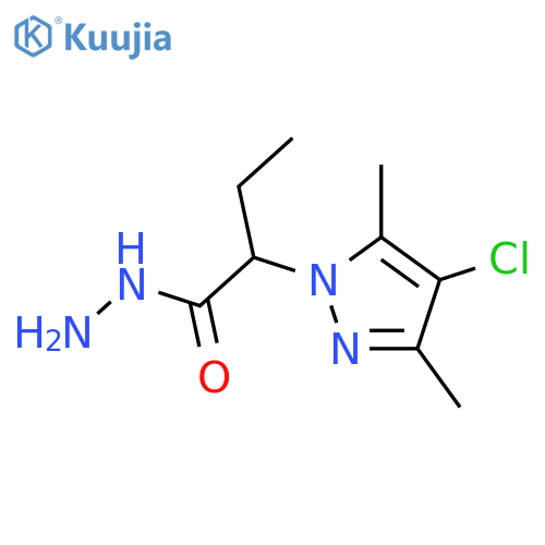 2-(4-Chloro-3,5-dimethyl-1H-pyrazol-1-yl)butanehydrazide structure