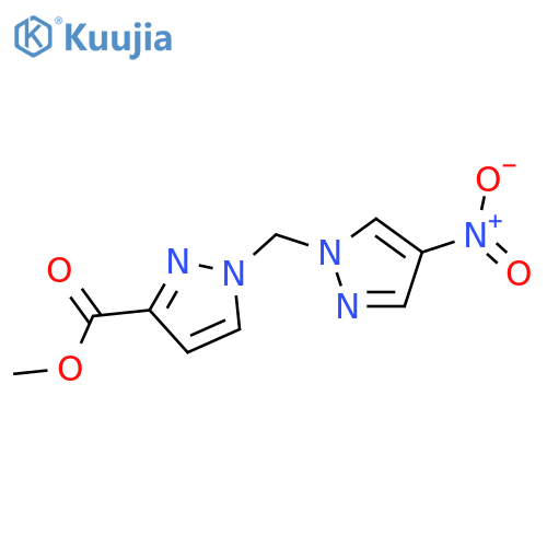 1-(4-Nitro-pyrazol-1-ylmethyl)-1H-pyrazole-3-carboxylic acid methyl ester structure