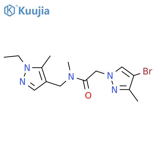 <br>2-(4-Bromo-3-methyl-pyrazol-1-yl)-N-(1-ethyl-5-methyl-1H-pyrazol-4-ylmethyl )-N-methyl-acetamide structure