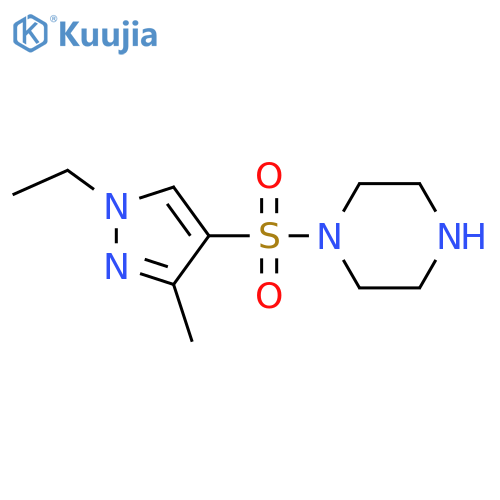 1-(1-ethyl-3-methyl-1H-pyrazol-4-yl)sulfonylpiperazine structure