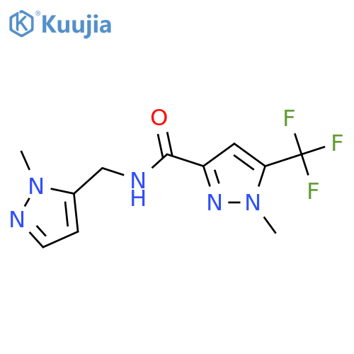 <br>1-Methyl-5-trifluoromethyl-1H-pyrazole-3-carboxylic acid (2-methyl-2H-pyraz ol-3-ylmethyl)-amide structure