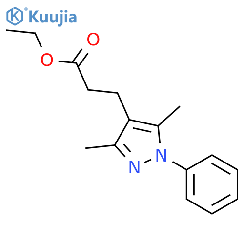 Ethyl 3-(3,5-dimethyl-1-phenyl-1H-pyrazol-4-yl)propanoate structure