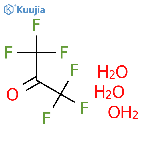 1,1,1,3,3,3-Hexafluoroacetone trihydrate structure