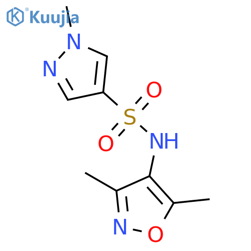 N-(3,5-dimethyl-1,2-oxazol-4-yl)-1-methyl-1H-pyrazole-4-sulfonamide structure