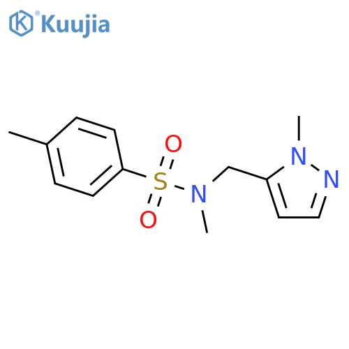 4,N-Dimethyl-N-(2-methyl-2H-pyrazol-3-ylmethyl)-benzenesulfonamide structure