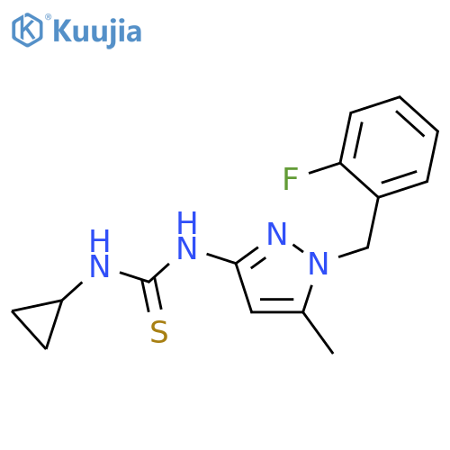 1-Cyclopropyl-3-[1-(2-fluoro-benzyl)-5-methyl-1H-pyrazol-3-yl]-thiourea structure