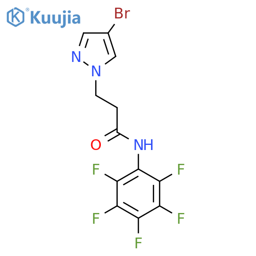 3-(4-Bromo-pyrazol-1-yl)-N-(2,3,4,5,6-pentafluoro-phenyl)-propionamide structure