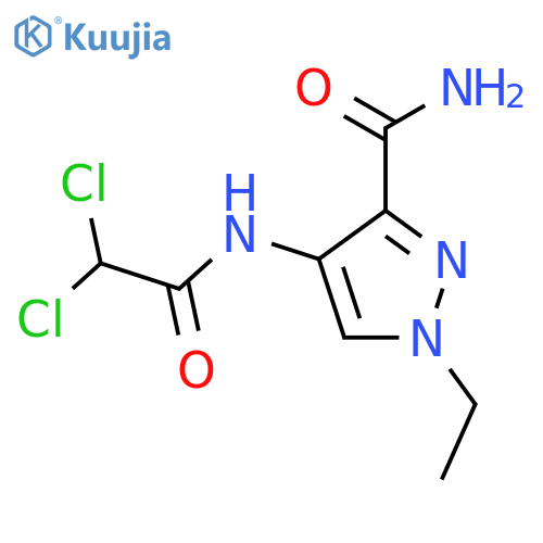 4-(2,2-Dichloro-acetylamino)-1-ethyl-1H-pyrazole-3-carboxylic acid amide structure