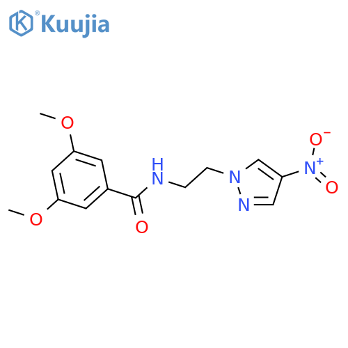 3,5-Dimethoxy-N-[2-(4-nitro-pyrazol-1-yl)-ethyl]-benzamide structure