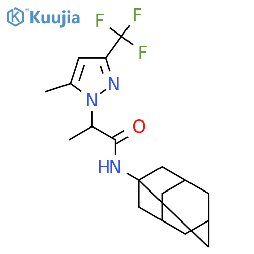 <br>2-[5-methyl-3-(trifluoromethyl)-1H-pyrazol-1-yl]-N-(tricyclo[3.3.1.1~3,7~]d ec-1-yl)propanamide structure