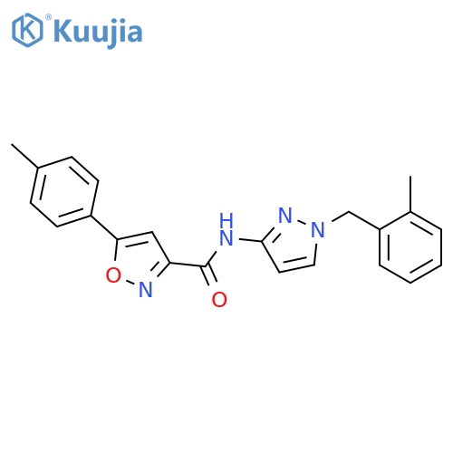 <br>5-p-Tolyl-isoxazole-3-carboxylic acid [1-(2-methyl-benzyl)-1H-pyrazol-3-yl] -amide structure