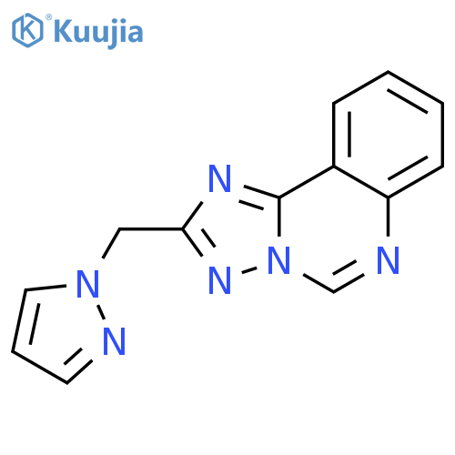 1-({[1,2,4]triazolo[1,5-c]quinazolin-2-yl}methyl)-1H-pyrazole structure