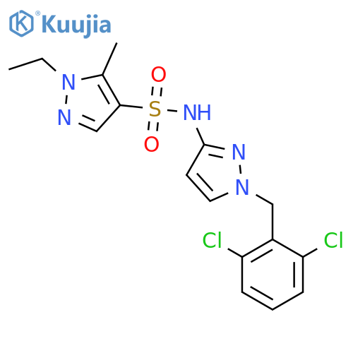 <br>1-Ethyl-5-methyl-1H-pyrazole-4-sulfonic acid [1-(2,6-dichloro-benzyl)-1H-py razol-3-yl]-amide structure