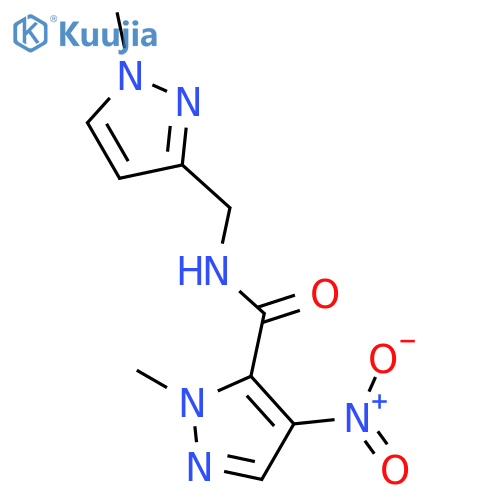 <br>1-methyl-N-[(1-methyl-1H-pyrazol-3-yl)methyl]-4-nitro-1H-pyrazole-5-carboxa mide structure